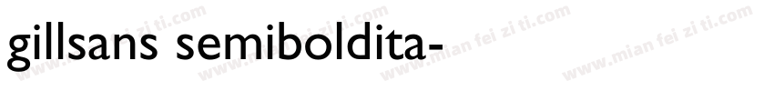 gillsans semiboldita字体转换